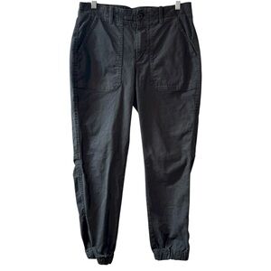 Banana Republic gray ankle zip jogger utility pants women’s 8 normcore trendy